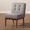 Baxton Studio Arvid Mid-Century Gray Upholstered Wood Dining Chair 155-9307 - alternate 6